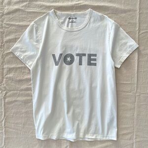 Madewell Vote Graphic Crewneck Tee Size Small